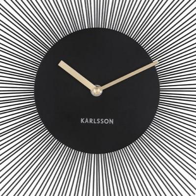 Peony Wall Clock - Medium Black