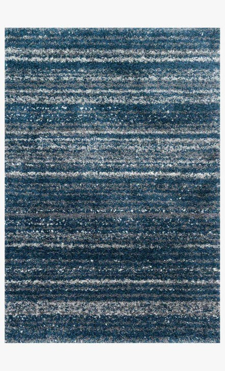 Quincy Floor Rug - Navy & Pewter