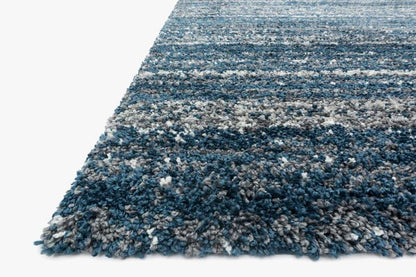 Quincy Floor Rug - Navy & Pewter