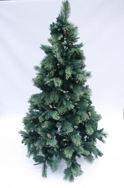 English Pine Christmas Tree - with Pine Cones