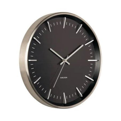 Raised Batons Clock - Silver