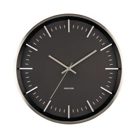 Raised Batons Clock - Silver