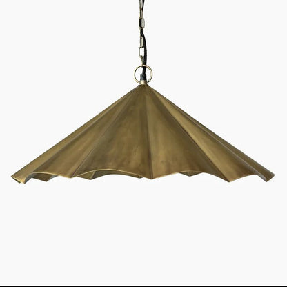Scalloped Pendant Large - Gold