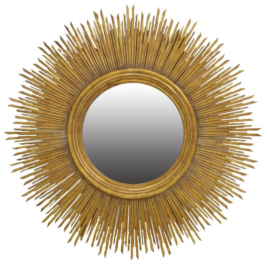 Sun Mirror Round - Gold Leaf