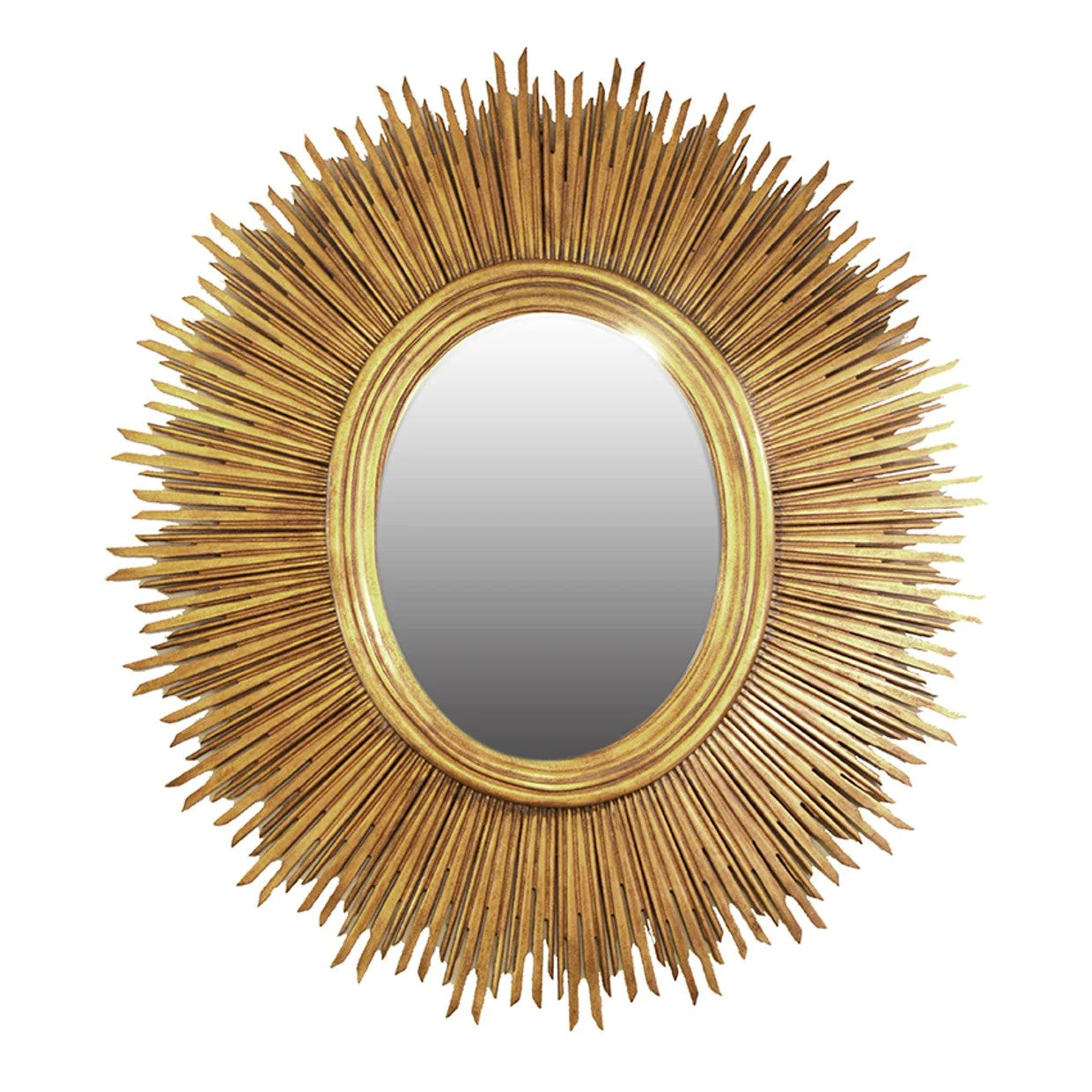 Sun Mirror Oval - Gold Leaf