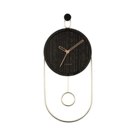 Swing Pendulum Clock - Black Wood