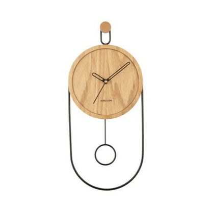 Swing Pendulum Clock - Light Wood