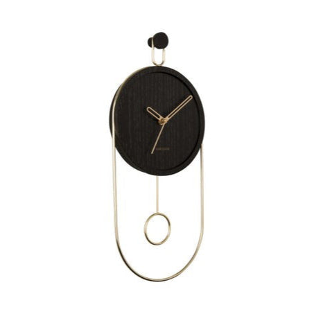 Swing Pendulum Clock - Black Wood