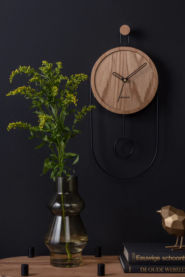 Swing Pendulum Clock - Light Wood