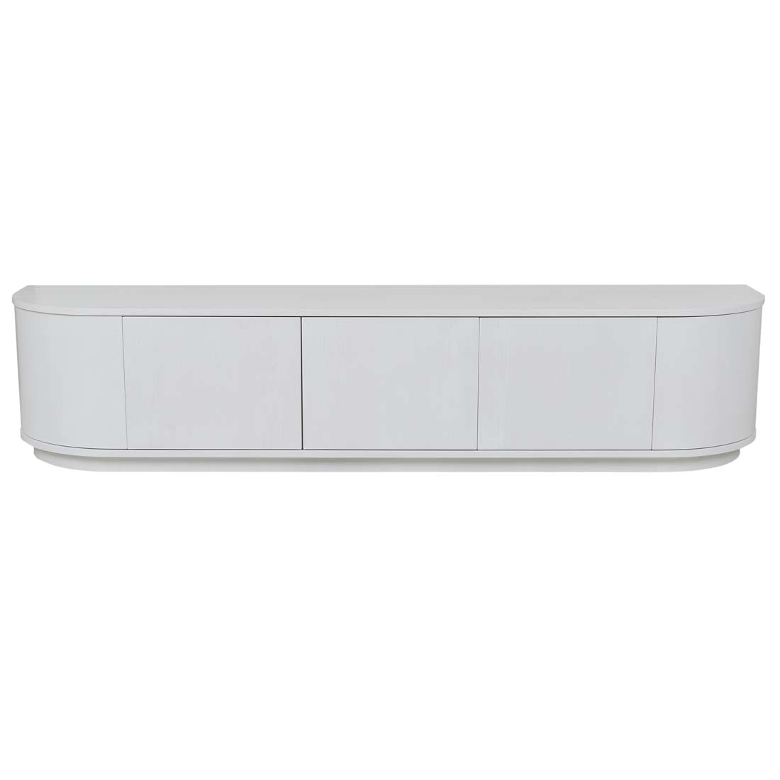 Oberon Crescent Entertainment Unit Small - White Grain