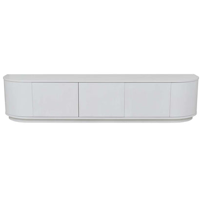 Oberon Crescent Entertainment Unit Small - White Grain