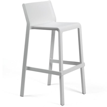 Trent Outdoor High Bar Stool - White