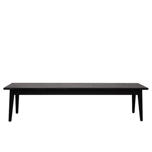 Vaasa Oak Bench Seat 185cm - Matte Black