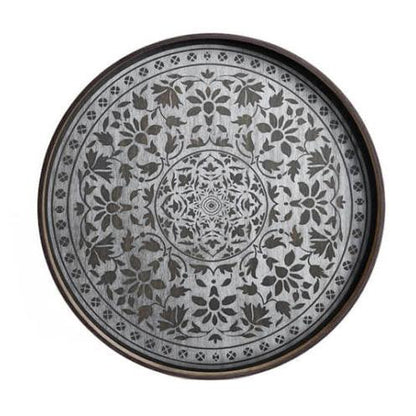 Tray - Round White Marrakesh