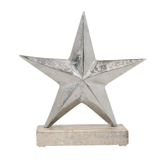 Star with Wooden Base - Large