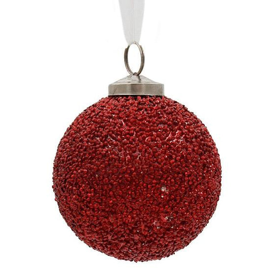 Christmas Textured Ball Decoration - Set of 6