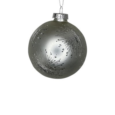 Christmas Silver Starburst Ball Decoration - Set of 6