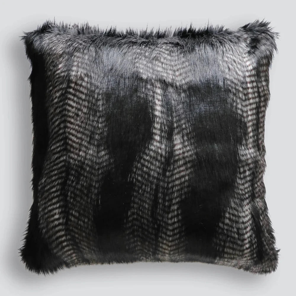 Fur Cushion - Black Coyote (3 Sizes)