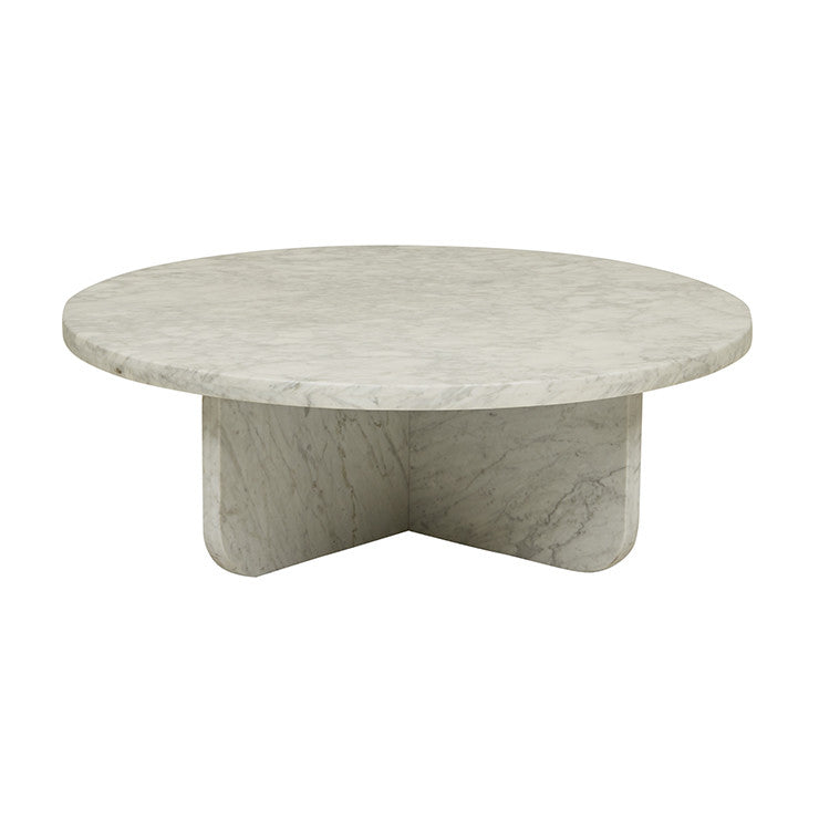 Amara Curve Coffee Table - White Marble