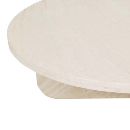 Amara Curve Coffee Table - Natural Travertine