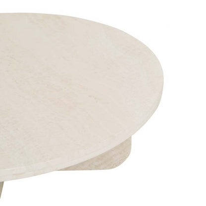 Amara Curve Coffee Table - Natural Travertine