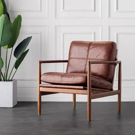 Bailey Occasional Chair - Tan Leather