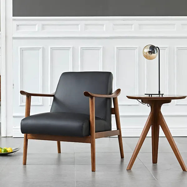 Spencer Occasional Chair - Black Leather