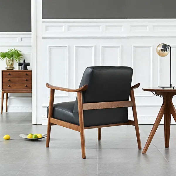 Spencer Occasional Chair - Black Leather