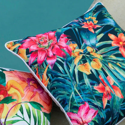 Jungle Flowers Outdoor Cushion