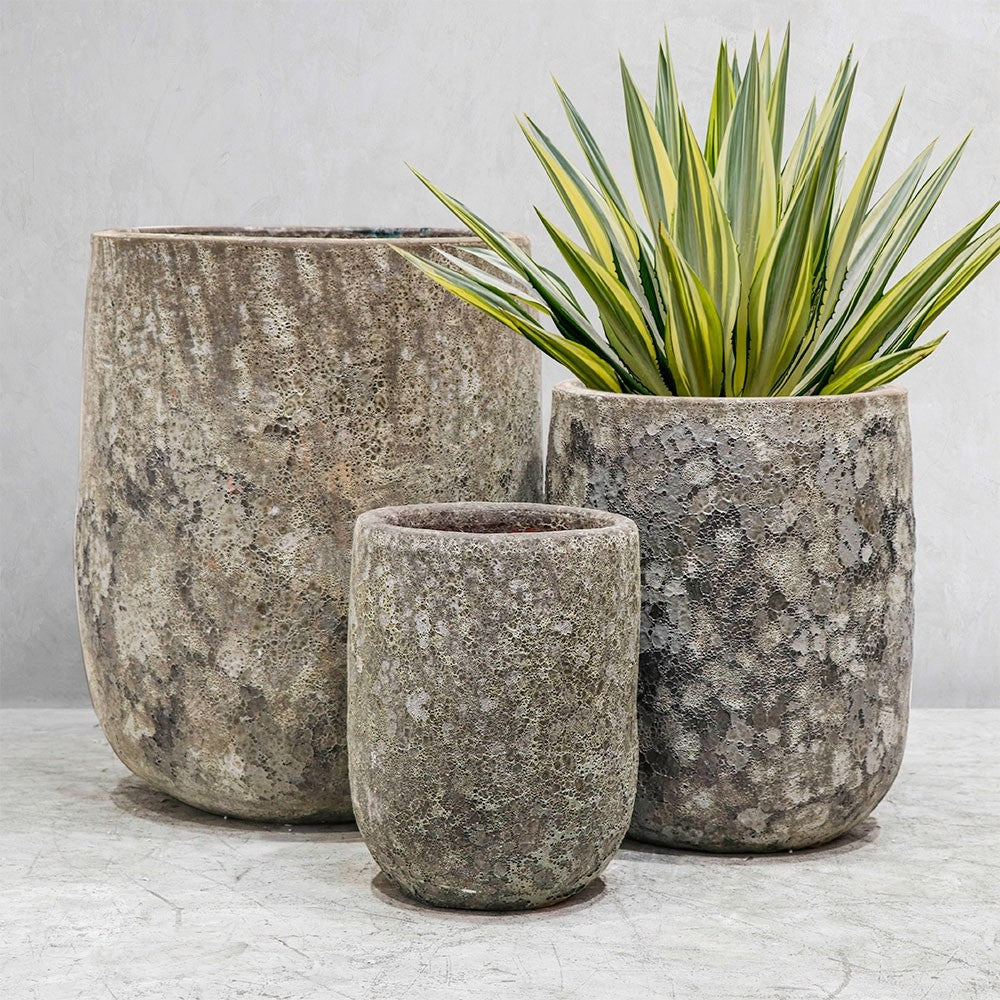 Kandara Outdoor Planter - Natural Lava Finish (3 Sizes)