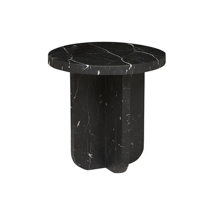 Amara Curve Side Table - Black Marble