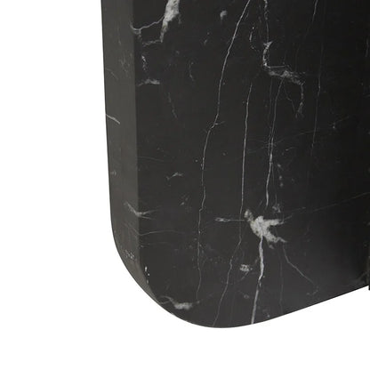 Amara Curve Side Table - Black Marble