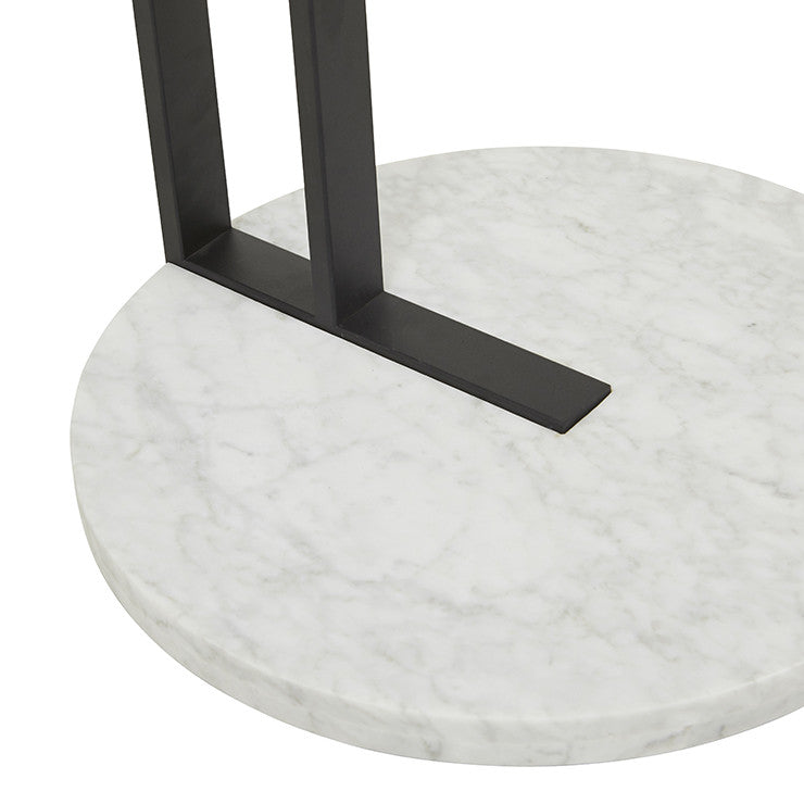 Amara Linear Side Table - White Marble