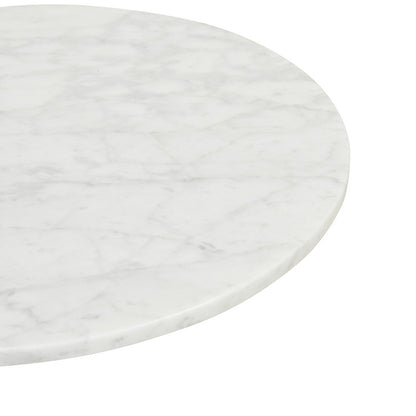 Amara Linear Side Table - White Marble