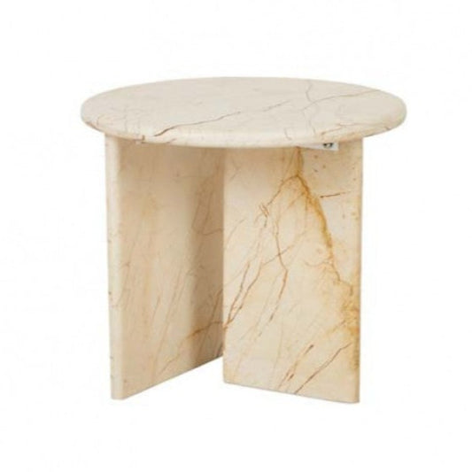 Amara Pebble Side Table - Brown Vein Marble
