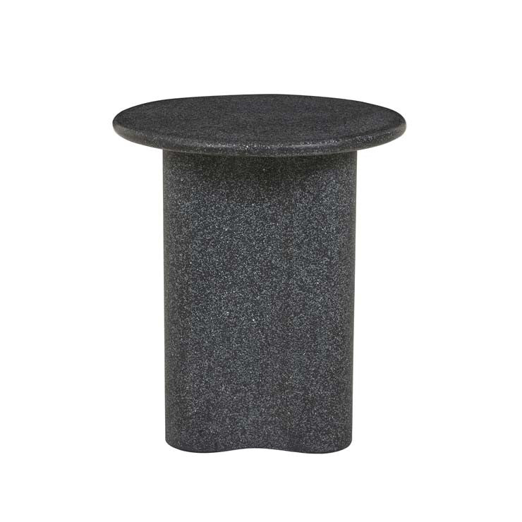 Artie Outdoor Wave Side Table - Black Speckle