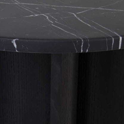 Oberon Eclipse Marble Side Table - Black