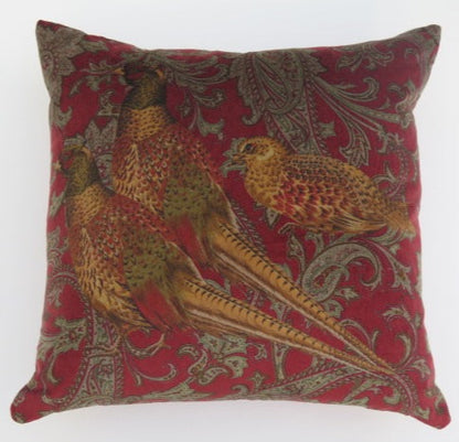 Hunting Manor Paisley Cushion - Port