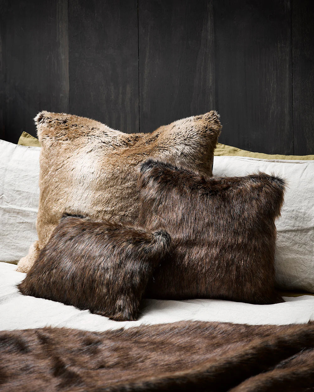 Fur Cushion - Sable (3 Sizes)