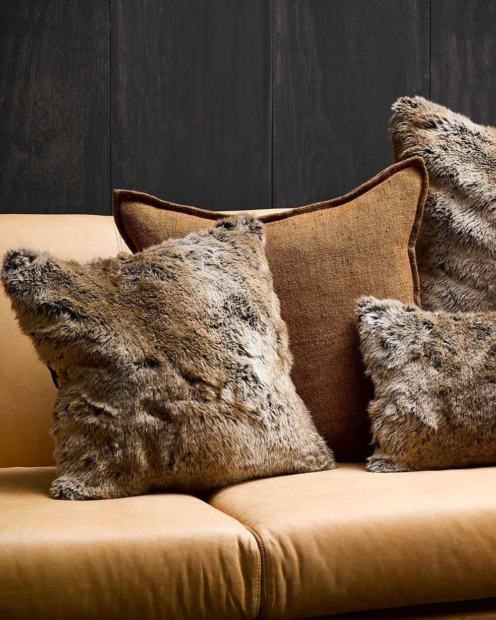 Fur Cushion - Sable (3 Sizes)