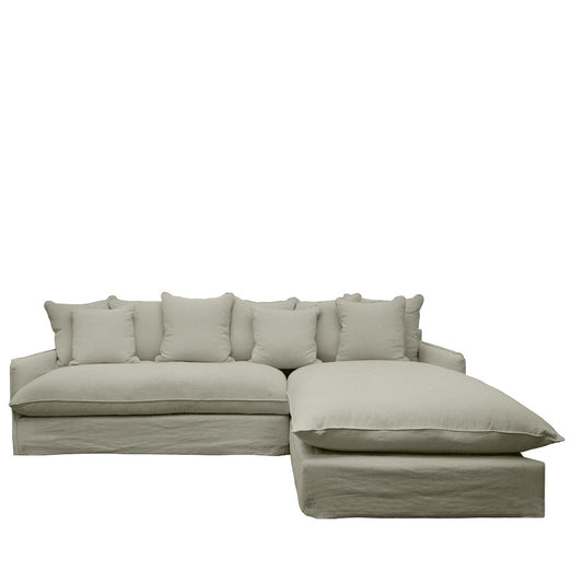 Lotus Slipcover Modular Sofa (R.H.S Chaise) - Khaki