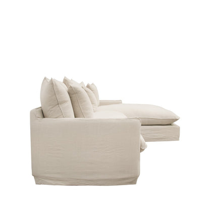 Lotus Slipcover Modular Sofa (R.H.S Chaise) - Oatmeal