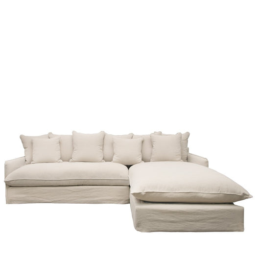Lotus Slipcover Modular Sofa (R.H.S Chaise) - Oatmeal