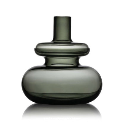 INU Large Glass Vase - Smoke Grey