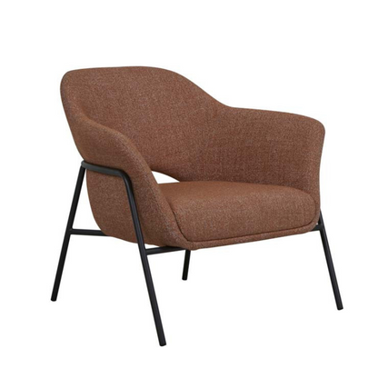 Vittoria Metal Leg Occasional Chair - Rust