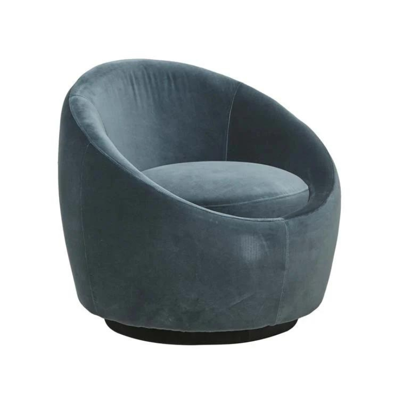 Globe Swivel Occasional Chair - Blue Charcoal