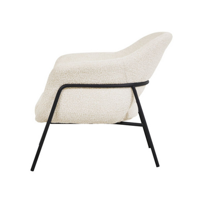 Vittoria Metal Leg Occasional Chair - Oat