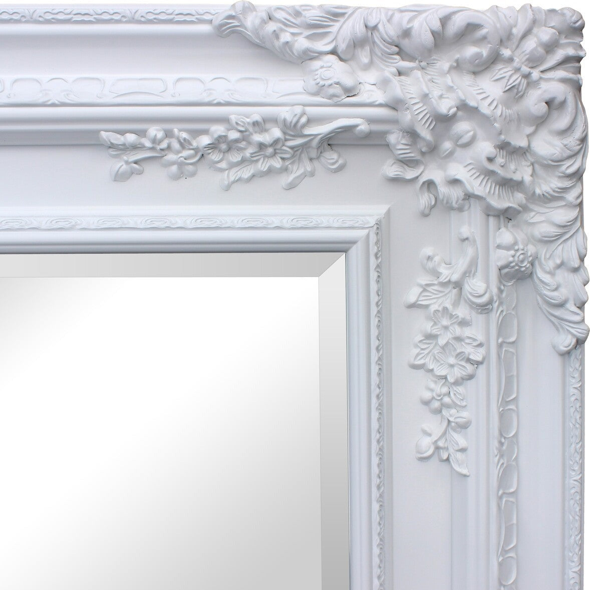 Ornate Mirror - White