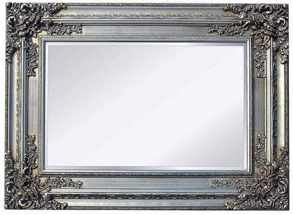 Ornate Mirror - Antique Silver