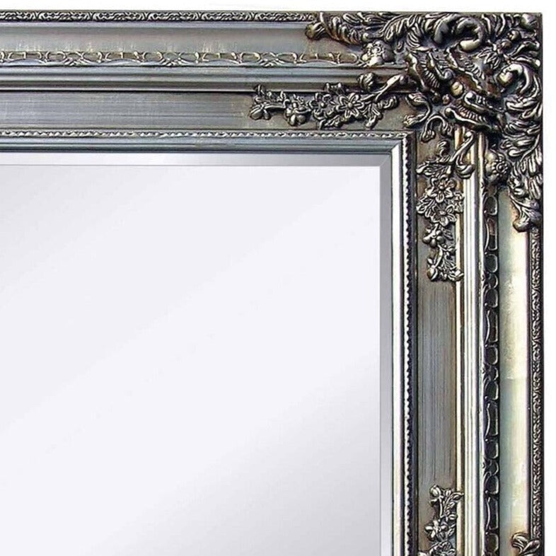 Ornate Mirror - Antique Silver